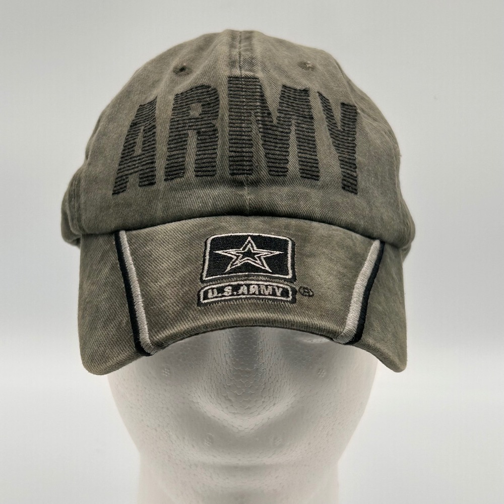 US Army Military Embroidered Logo Baseball Cap Men One Size Fits Most Green‎